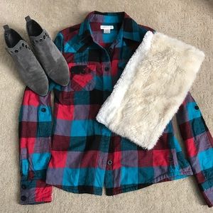 Red & Teal Oneill Flannel